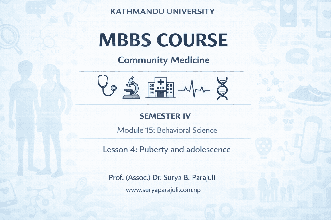 Lesson 4: Puberty and adolescence